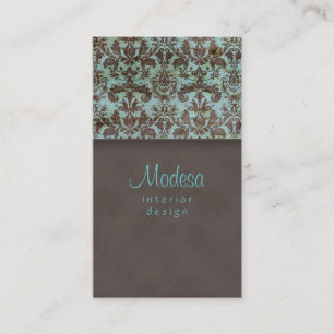 Damask Business Card Interior Design 4