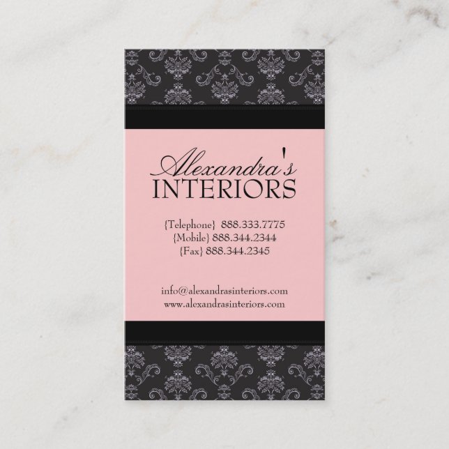 Damask  Business Cards (Front)