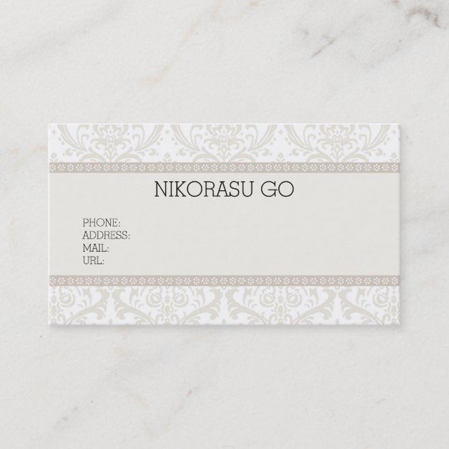 DAMASK BUSINESSCARD BUSINESS CARD (Front)