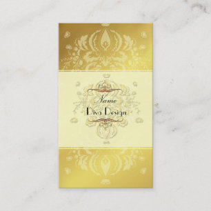 Damask BusinessCard gold tone on tone Business Card