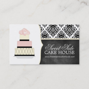 Damask Cake Bakery Business Cards
