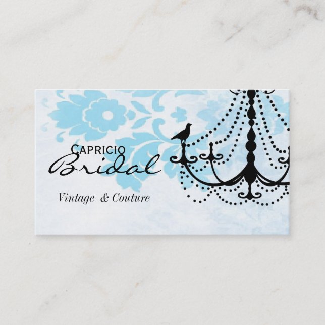 Damask Chandelier Business Card (Front)