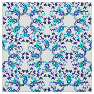 damask circles pattern fabric