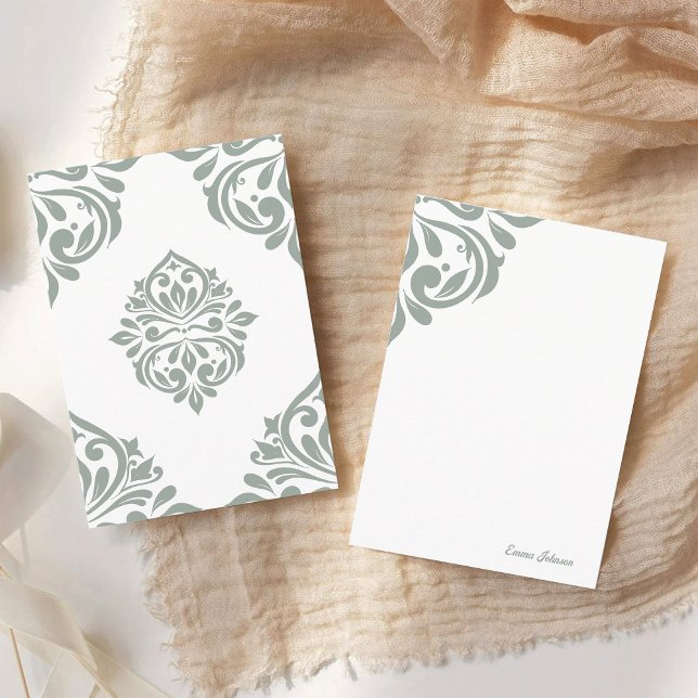 Damask Classic Regency Pale Olive Card (Creator Uploaded)