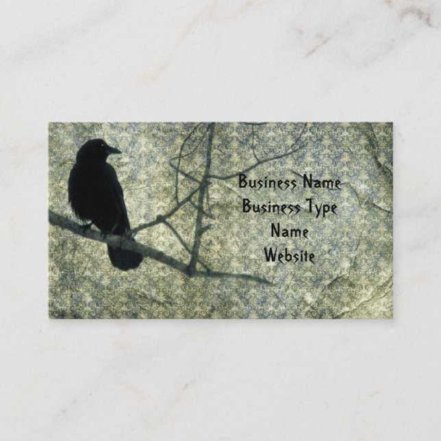 Damask Crow Business Card (Front)