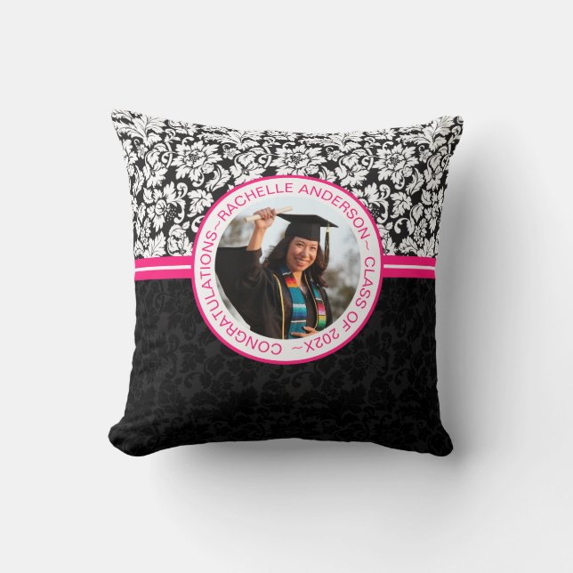 Damask Custom Photo  Cushion (Front)