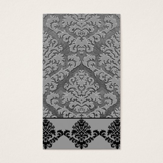Damask Cut Velvet, DOUBLE DAMASK MONOTONE Business Card