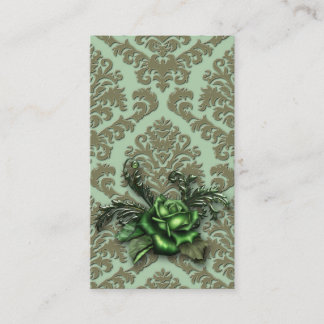 Damask Cut Velvet, DUSTY ROSE Business Card