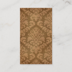 Damask Cut Velvet, Tapestry in Shades of Brown Business Card