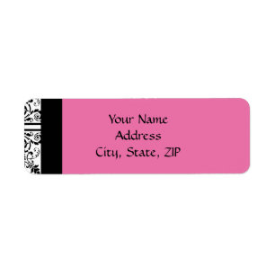 Damask Delight in Floral Pink and Black