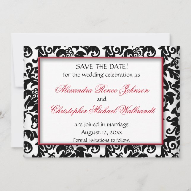 Damask Delight Save The Date (Front)
