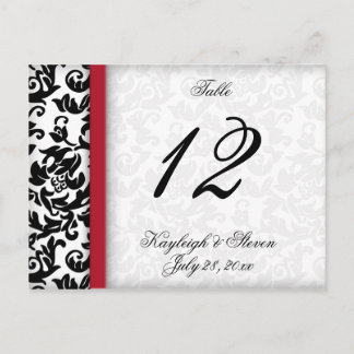 Damask Delight Table Number Postcard