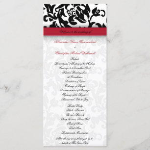 Damask Delight Wedding Program Programme