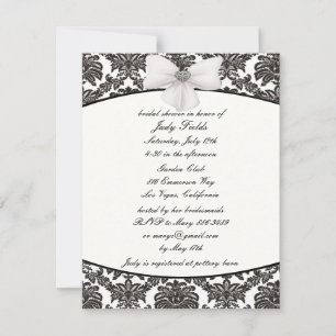 Damask Elegance Wedding Bridal Shower Invitations