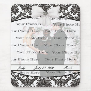 Damask Elegance Wedding Mouse Pad