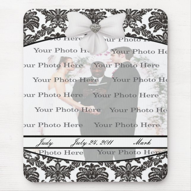 Damask Elegance Wedding Mouse Pad (Front)