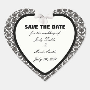 Damask Elegance Wedding Save The Date Stickers