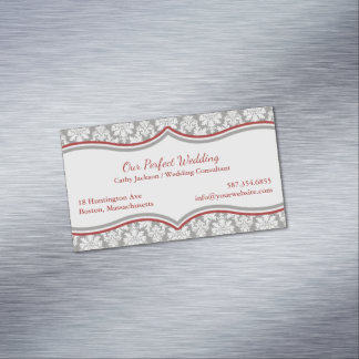Damask Elegant Magnetic Business Card