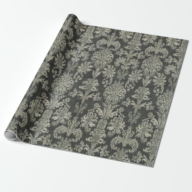 Damask Elegant Sophisticated Classic Vintage    Wrapping Paper (Unrolled)