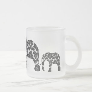 Damask Elephant Pattern Mug