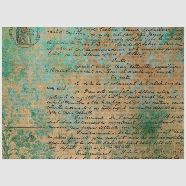 Damask Ephemera Design Series #20 Tissue Paper (Front)