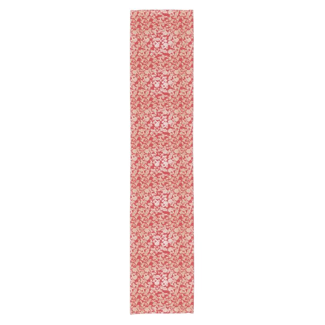 Damask floral background pattern short table runner (Front)