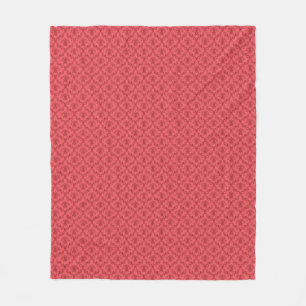 Damask floral pattern fleece blanket