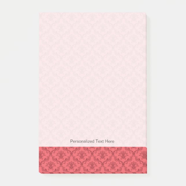 Damask floral pattern post-it notes (Front)