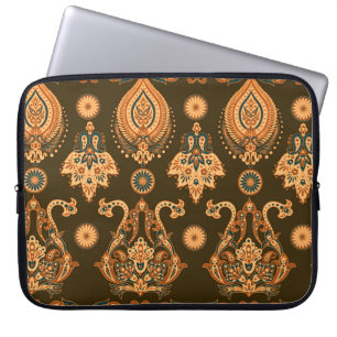 Damask Floral: Seamless Vintage Style Laptop Sleeve