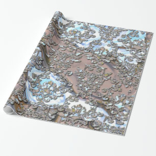 Damask Flowing Dance 60 ft glossy Wrapping Paper