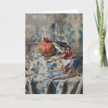 Damask - Folded Greeting Card