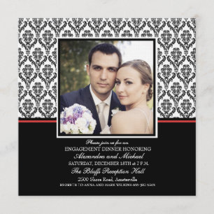 Damask Formal Photo Invitation