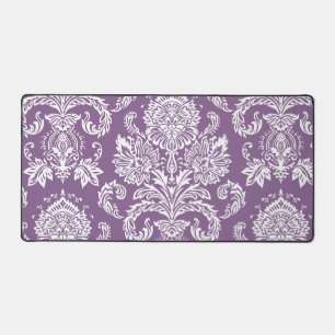 Damask French Lilac Basic Colour Complementing Desk Mat