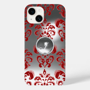 DAMASK GEM MONOGRAM red white Case-Mate iPhone 14 Case
