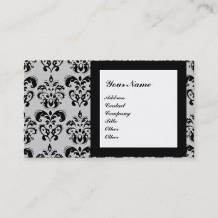 DAMASK GEM STONE MONOGRAM,3 BUSINESS CARD