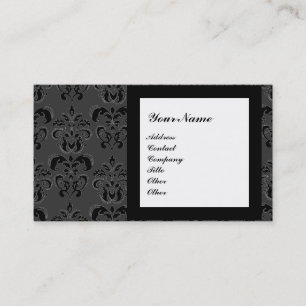 DAMASK GEM STONE MONOGRAM,3 BUSINESS CARD