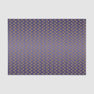 Damask Gold on Royal Blue Tissue Paper