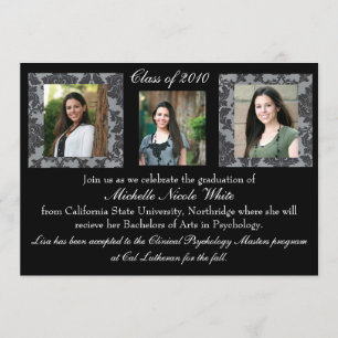 Damask Graduation Invitation