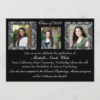 Damask Graduation Invitation
