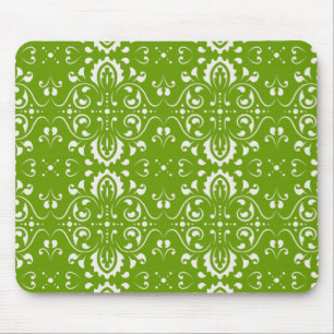 Damask - Green Mouse Mat