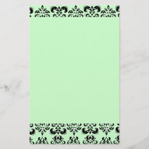 DAMASK ,green Stationery