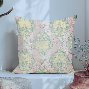 Damask Grunge Elegance  Cushion