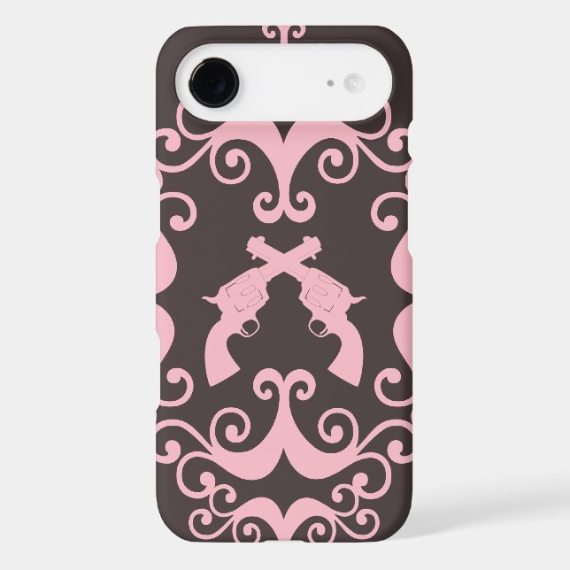 Damask guns grunge western pink goth pattern Case-Mate samsung galaxy case (Back)