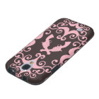 Damask guns grunge western pink goth pattern