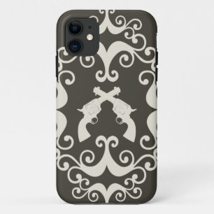 Damask guns grunge western pistols revolvers case