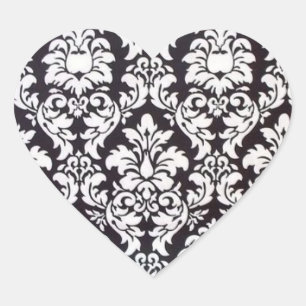 Damask heart sticker