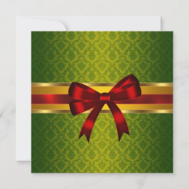 Damask Holiday Invitations (Front)