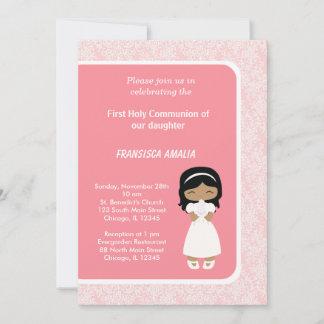 Damask Holy Communion Invitation