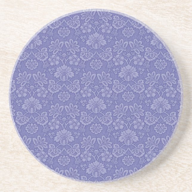Damask in Blue Coaster (Front)