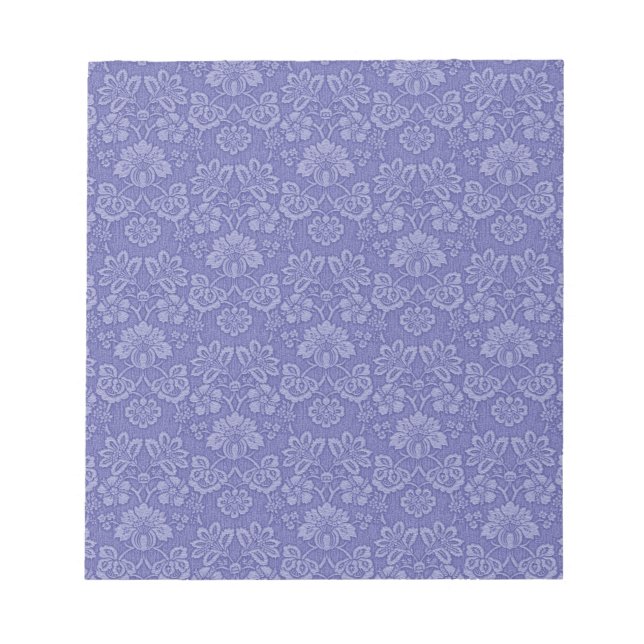 Damask in Blue Notepad (Front)